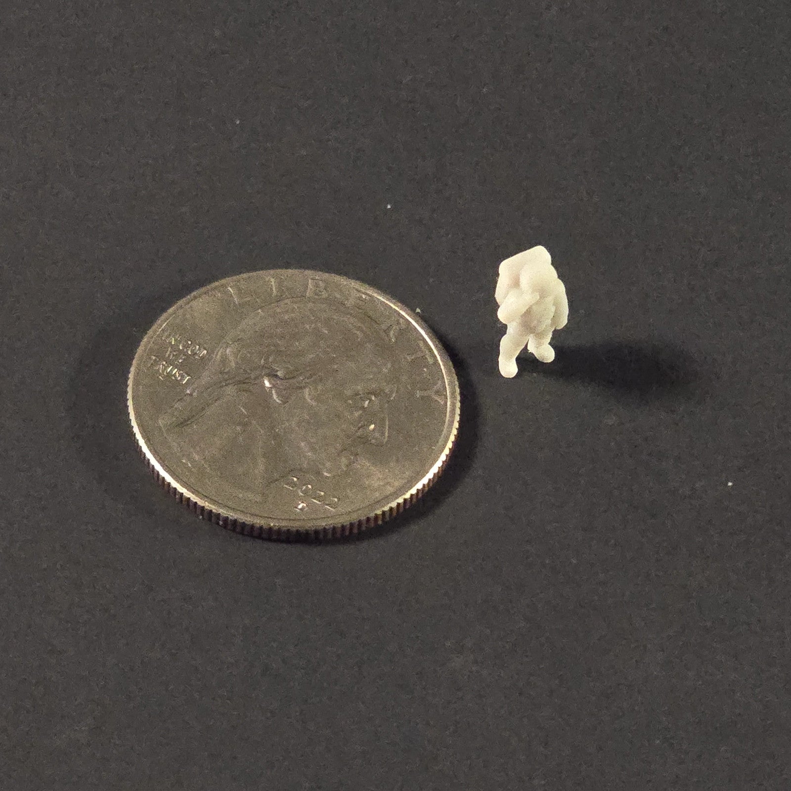 Miniature Apollo Astronaut Saluting in Sculptural Resin (Unpainted) prop