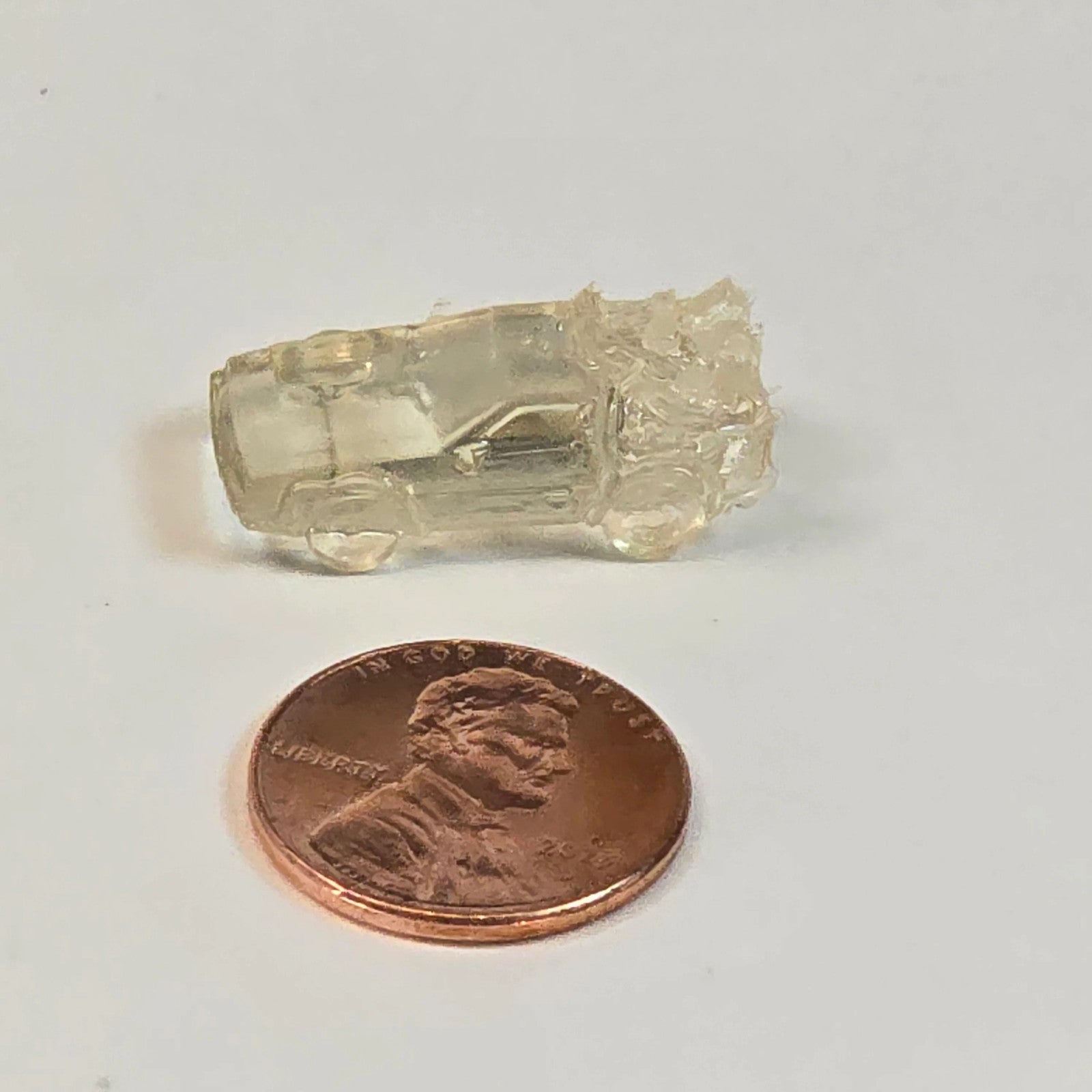 Clear DeLorean-Style Time Machine Car | N Scale Props | eBay-Ready Diorama