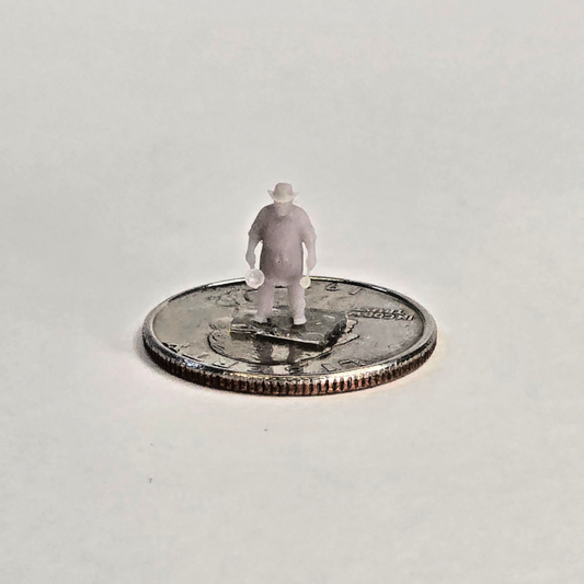 N Scale 12mm Chuckwagon Cook “Cookie” – Unpainted Resin Western Figure