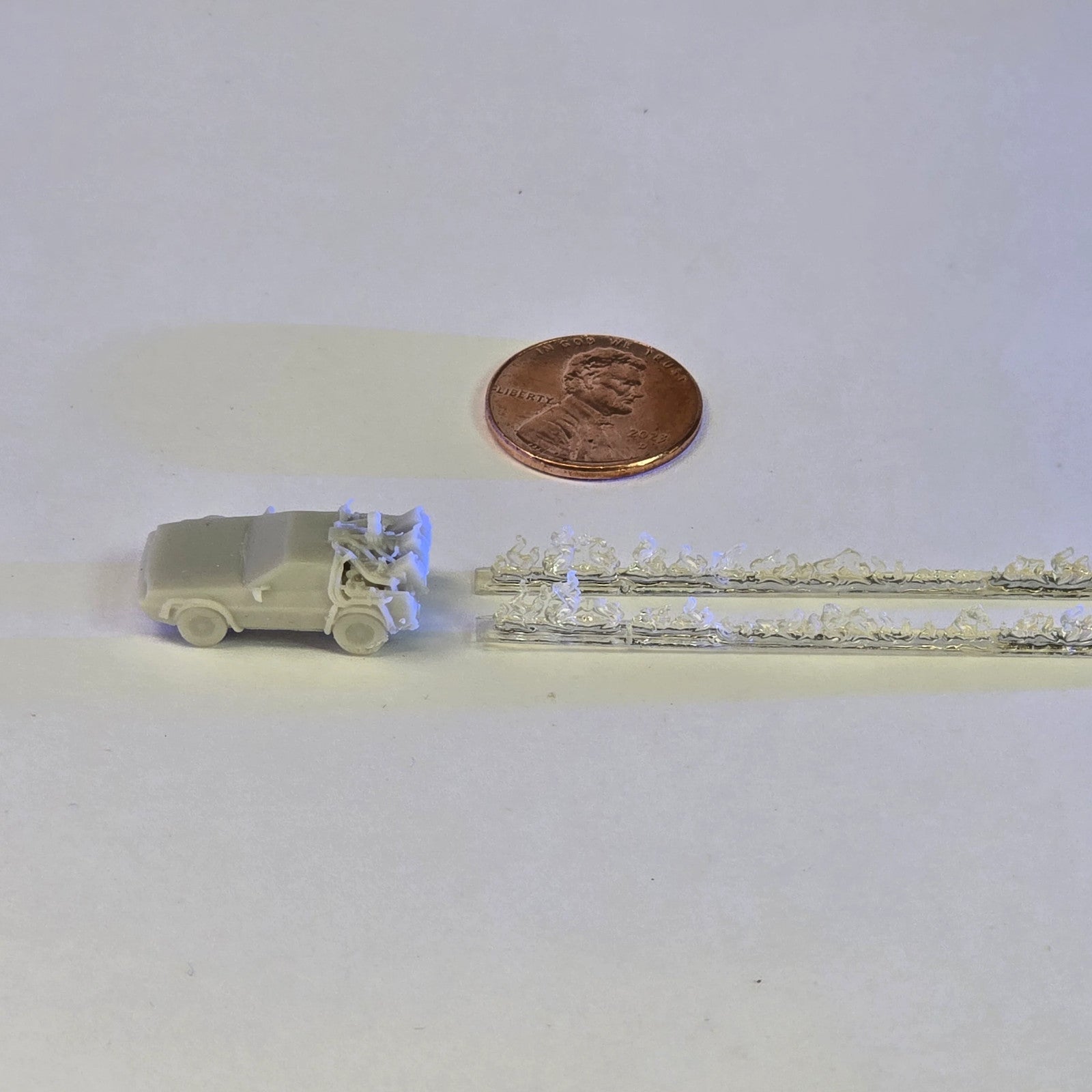 Clear Flame Strips for DeLorean Time Machine | N Scale Props | eBay-Style