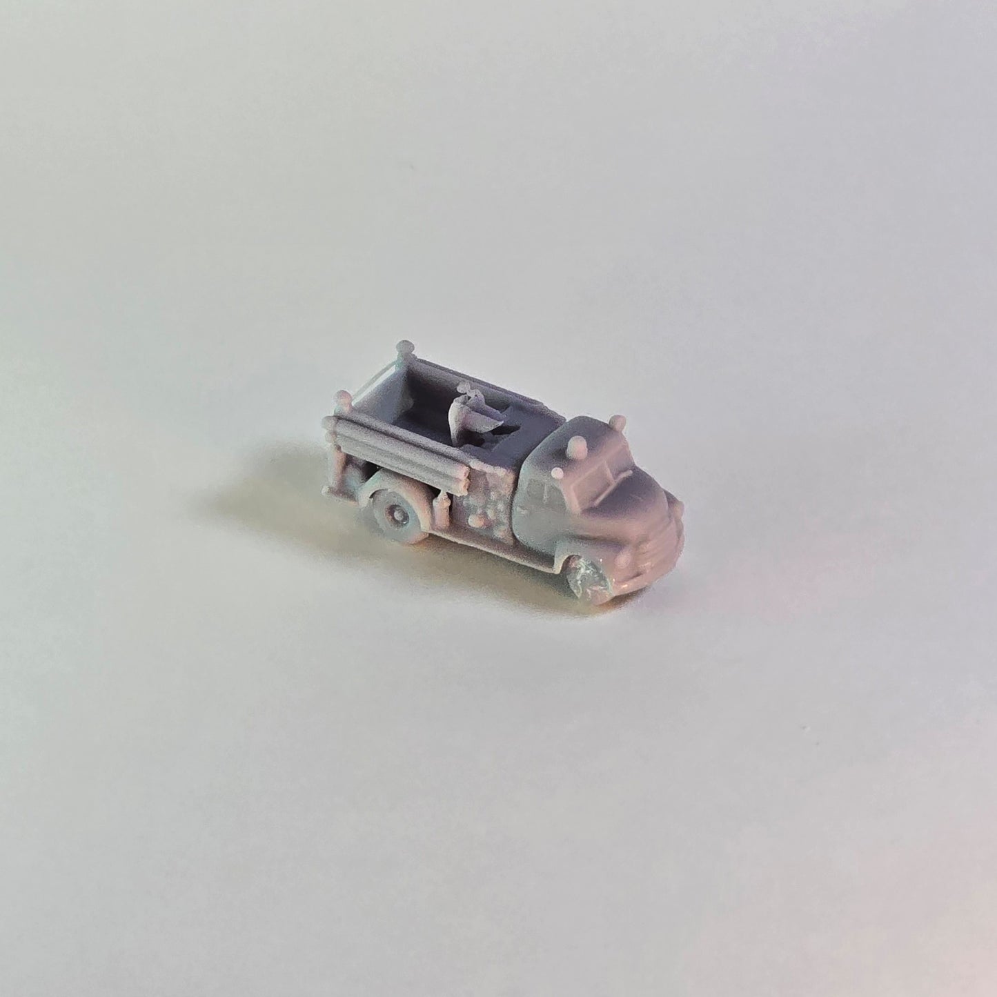 N Scale Fire Hose Truck with Hose Reel – Resin Miniature for Dioramas & Trains