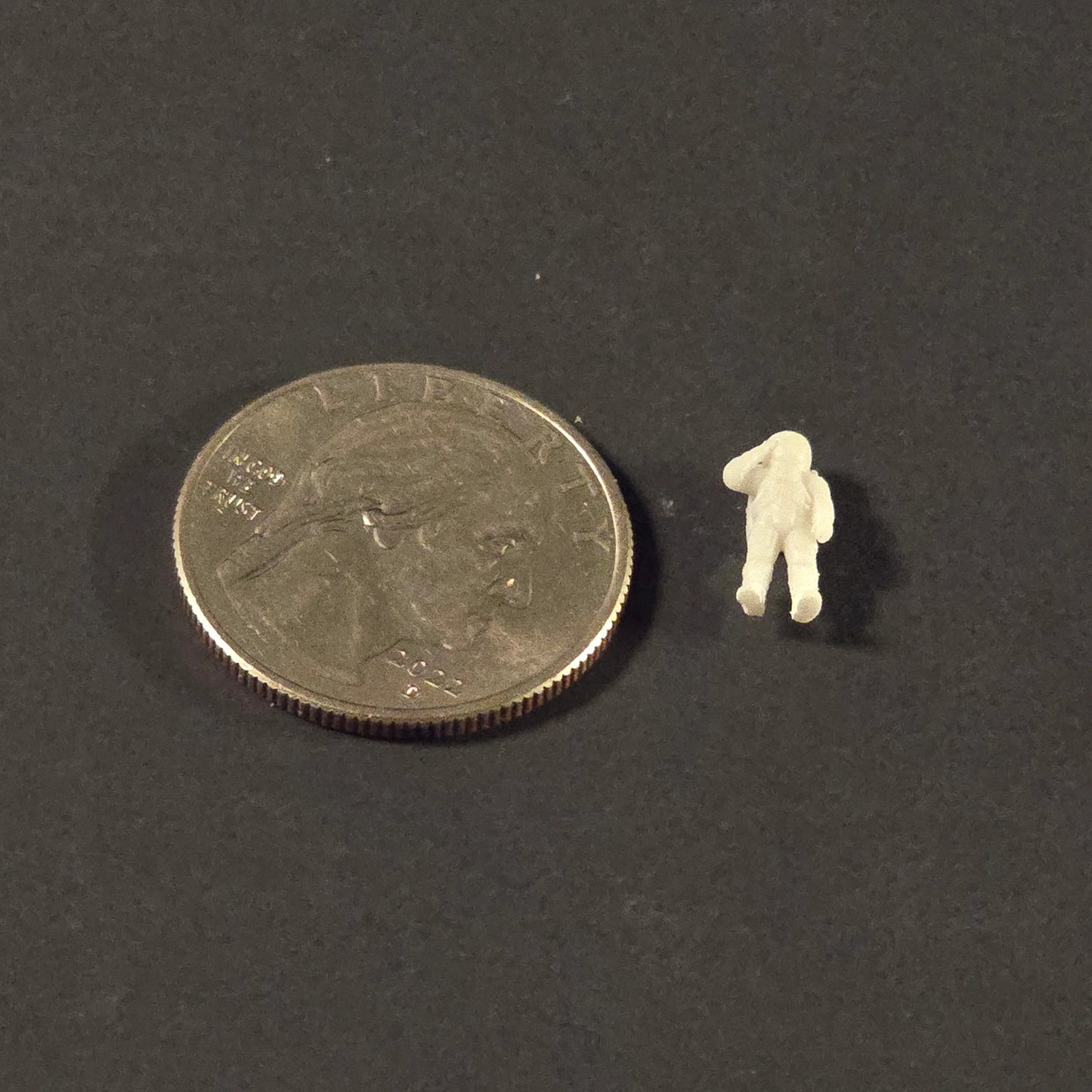 Miniature Apollo Astronaut Saluting in Sculptural Resin (Unpainted) prop