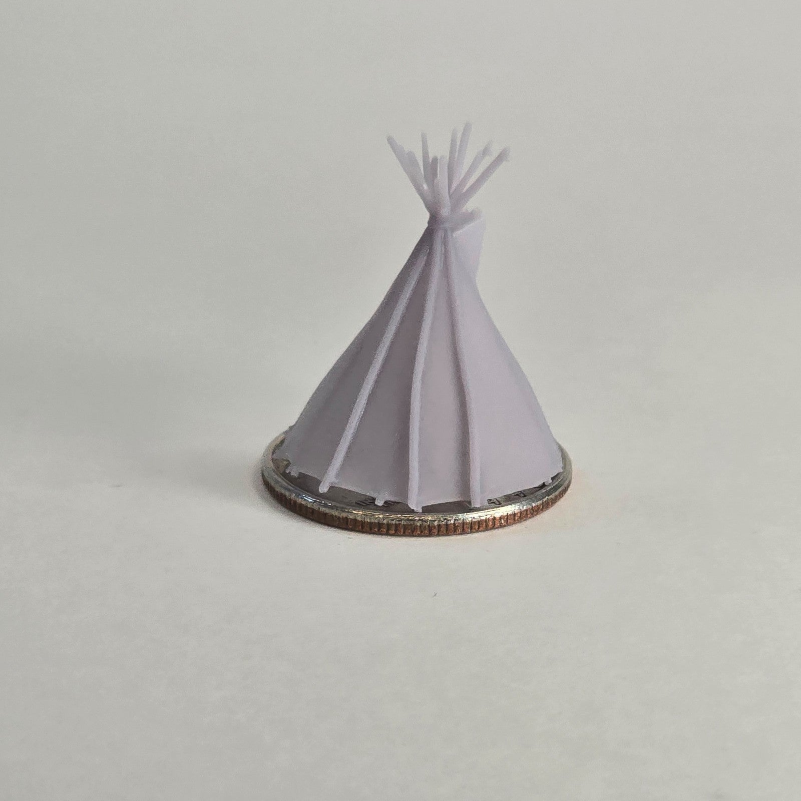 N Scale Tipi with Detail Poles – Unpainted Resin Native Shelter for Dioramas
