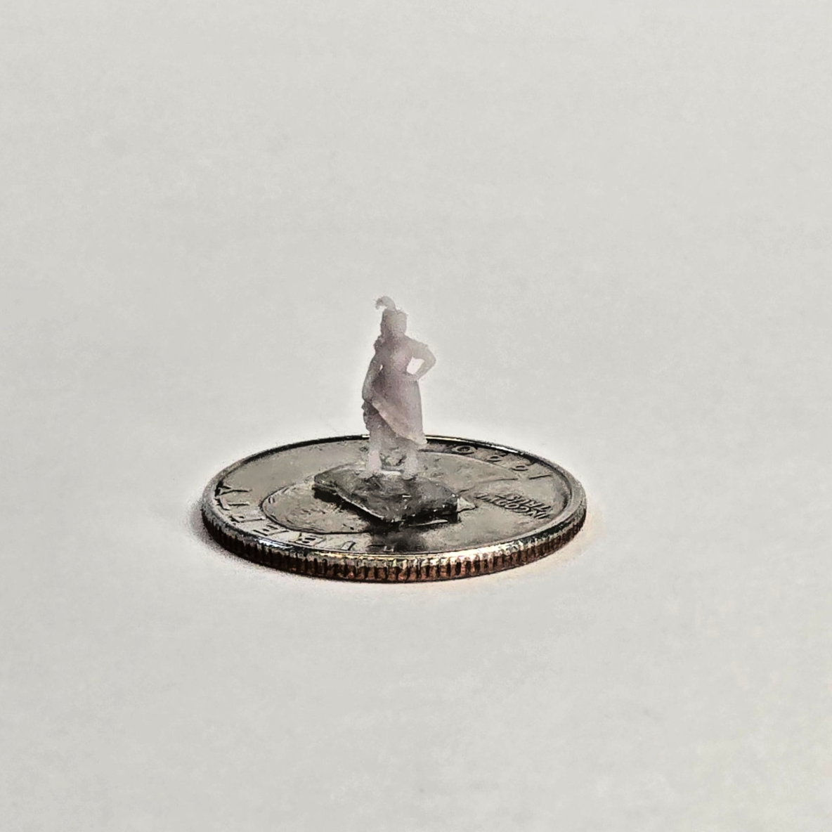 N Scale 12mm Western Dancer – Unpainted Resin Female Figure for Dioramas