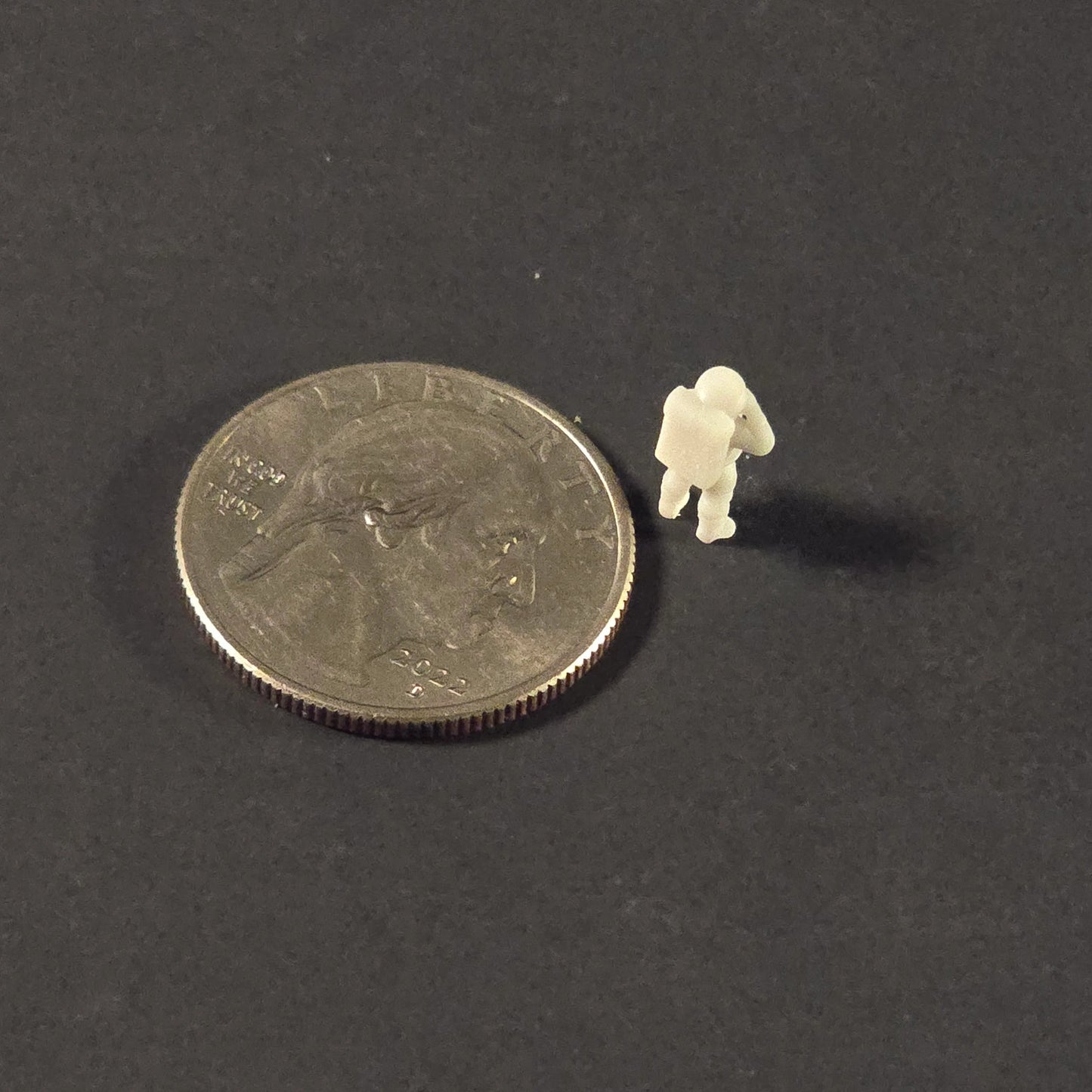 Miniature Apollo Astronaut Saluting in Sculptural Resin (Unpainted) prop