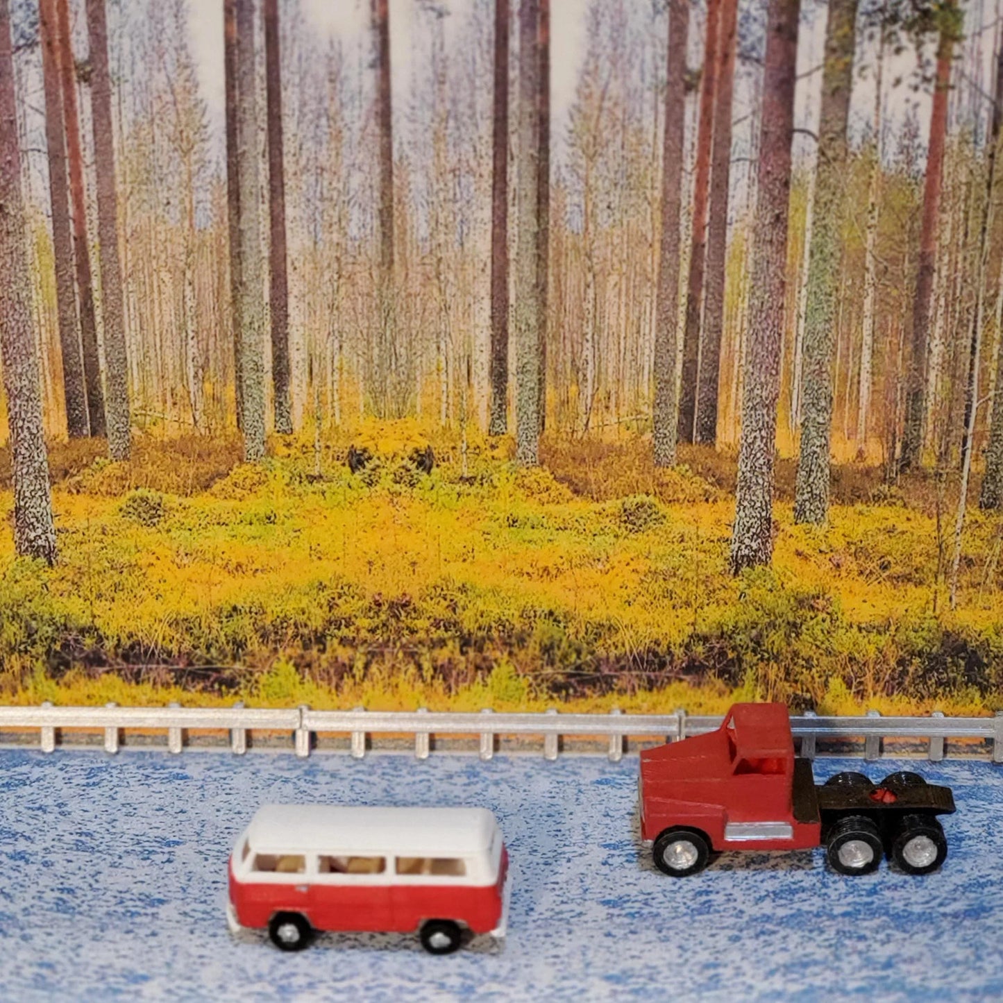 N scale guard rail set 3D printed for Pioneer Barnyard styles, Dioramas Model