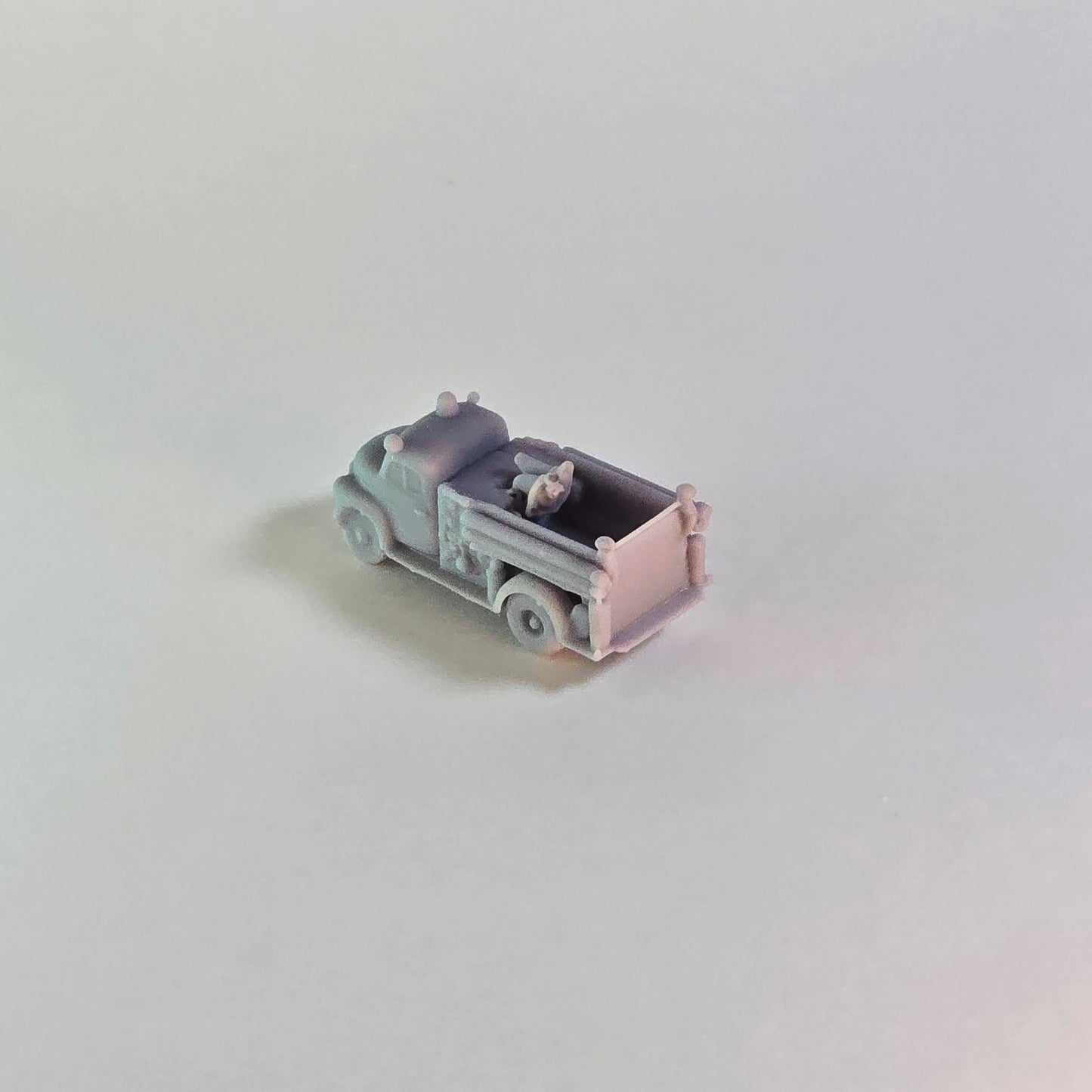 N Scale Fire Hose Truck with Hose Reel – Resin Miniature for Dioramas & Trains