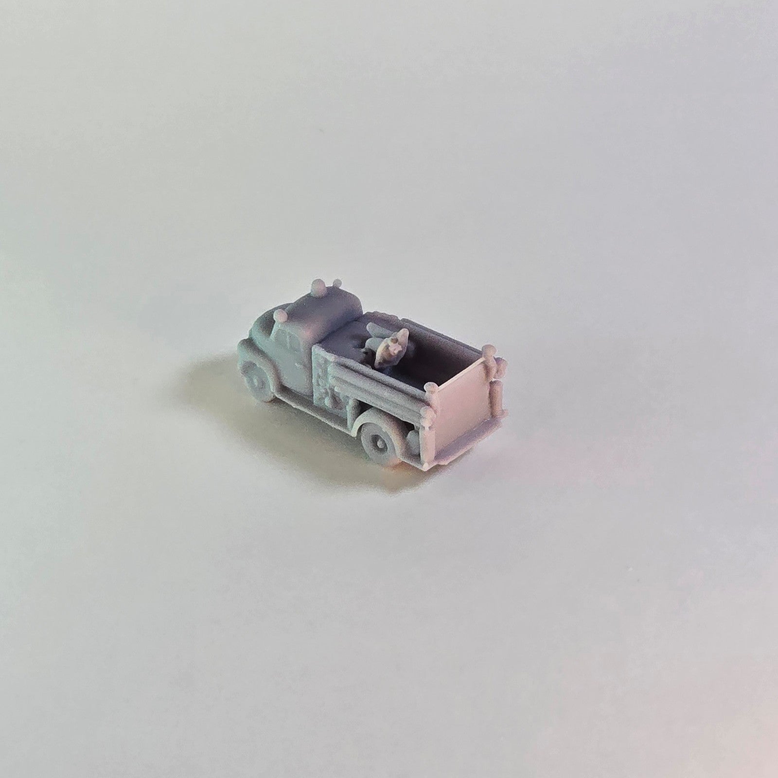 N Scale Fire Hose Truck with Hose Reel – Resin Miniature for Dioramas & Trains
