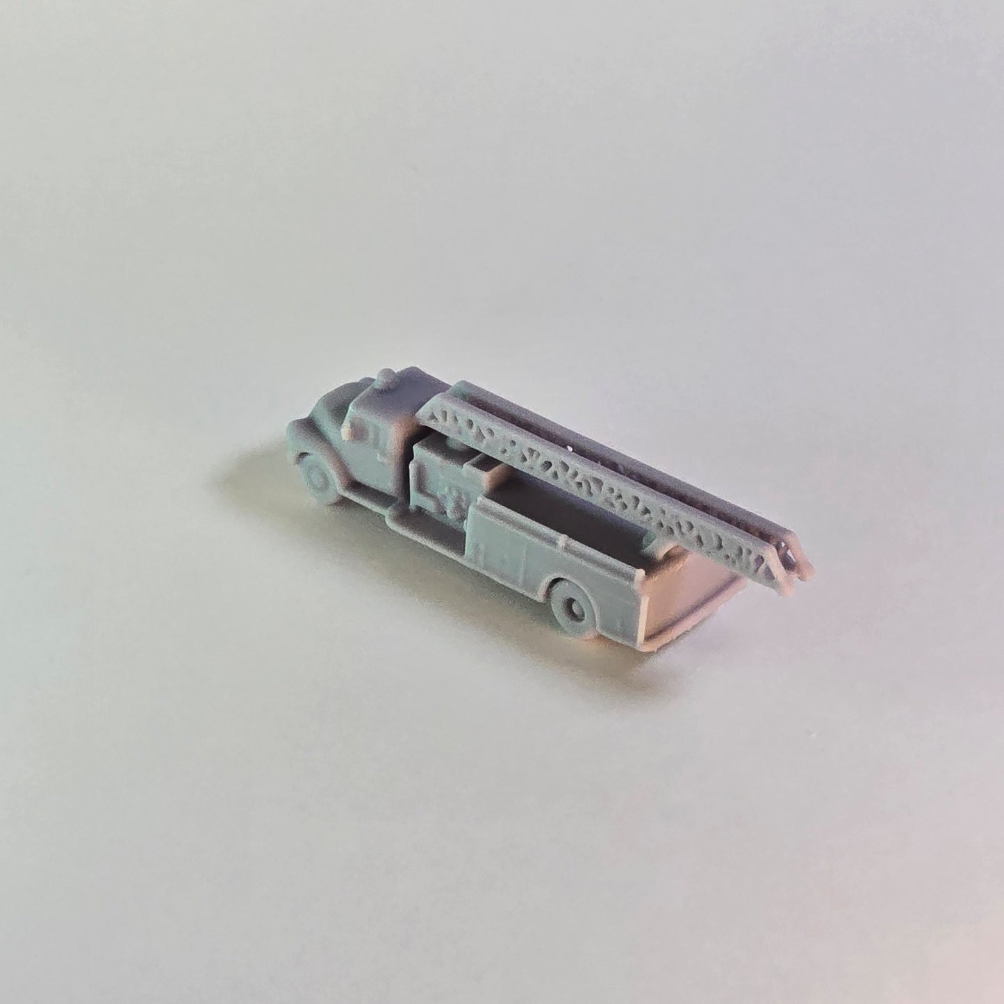 N Scale Vintage Ladder Fire Truck – Unpainted Resin for Dioramas & Displays