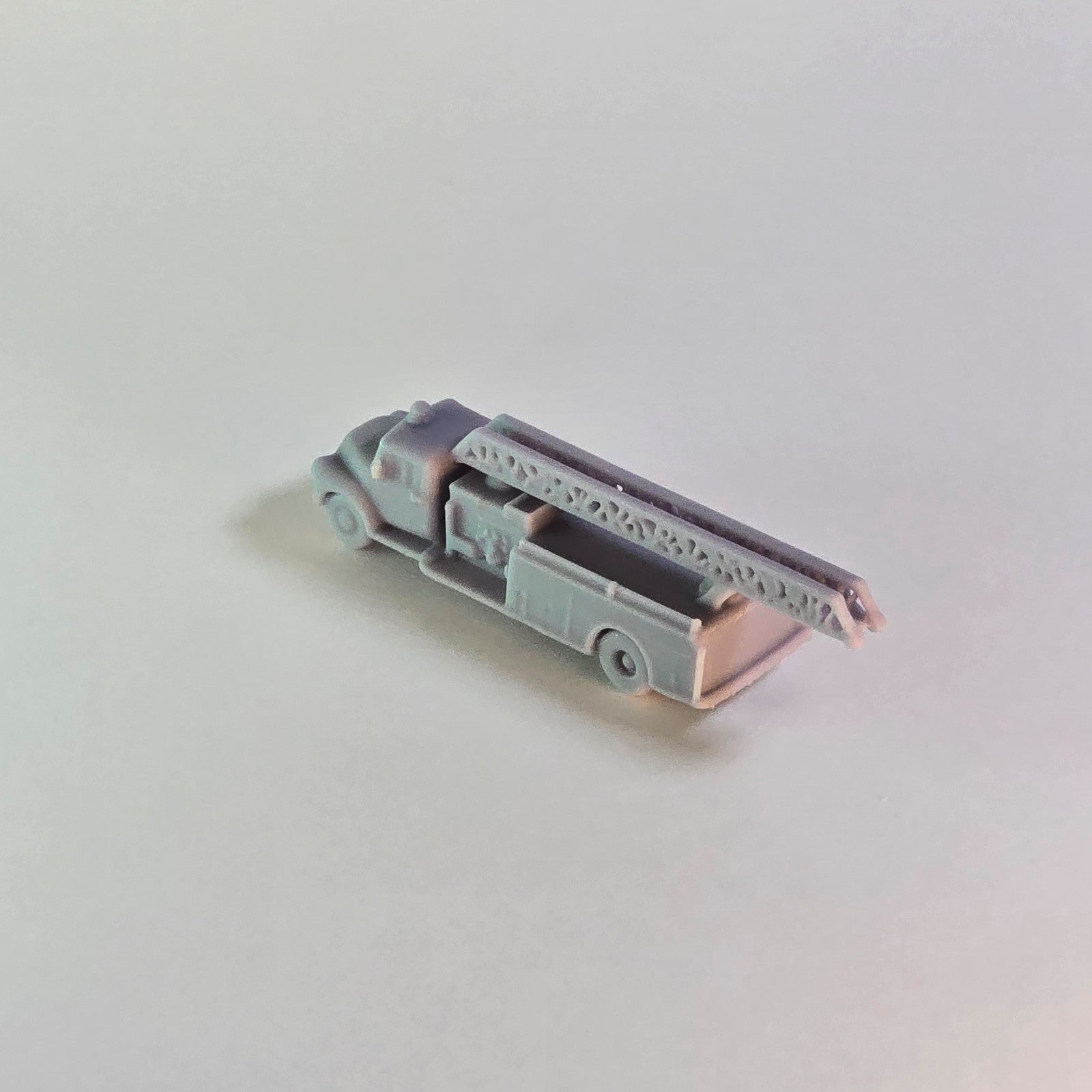 N Scale Vintage Ladder Fire Truck – Unpainted Resin for Dioramas & Displays