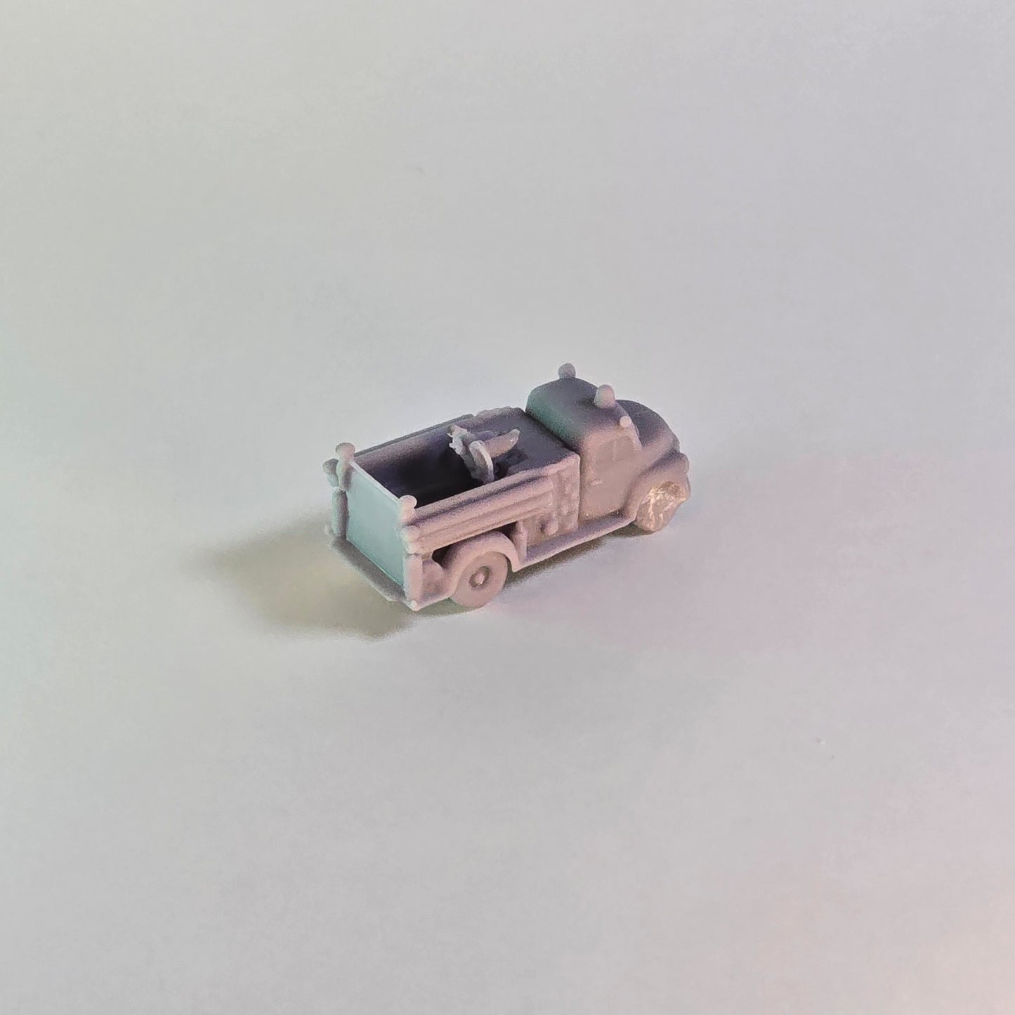 N Scale Fire Hose Truck with Hose Reel – Resin Miniature for Dioramas & Trains