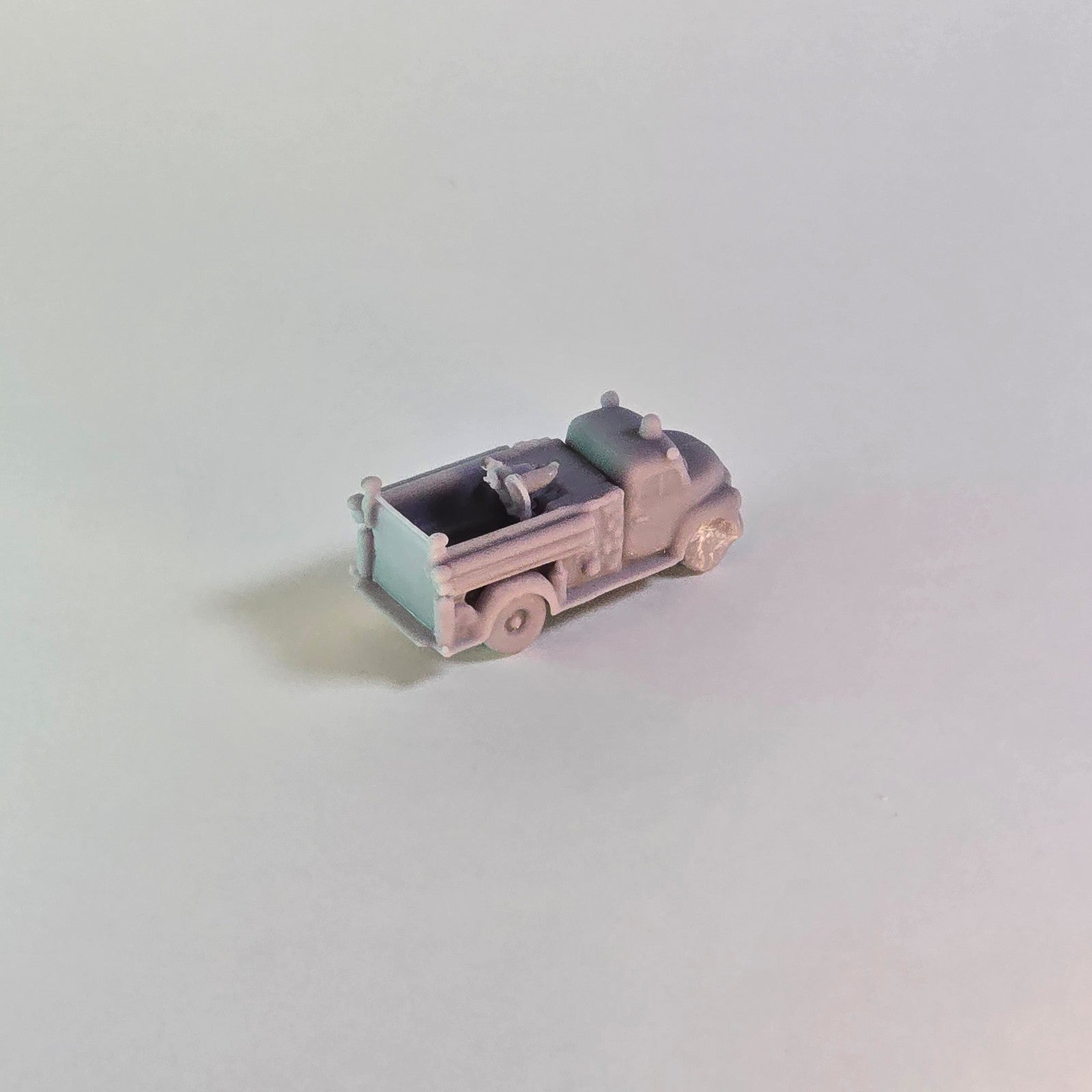 N Scale Fire Hose Truck with Hose Reel – Resin Miniature for Dioramas & Trains