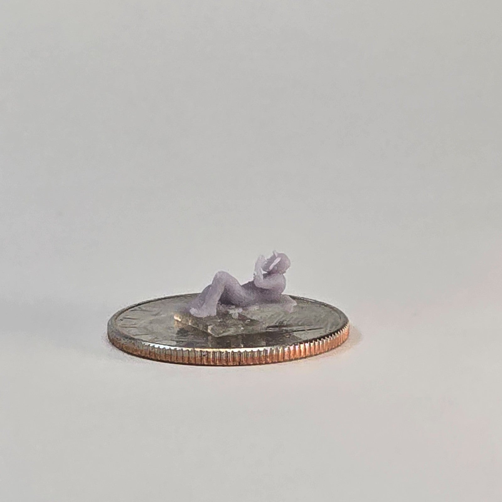 N Scale 12mm Mechanic Laying with Tool – Unpainted Garage or Train Scene Figure