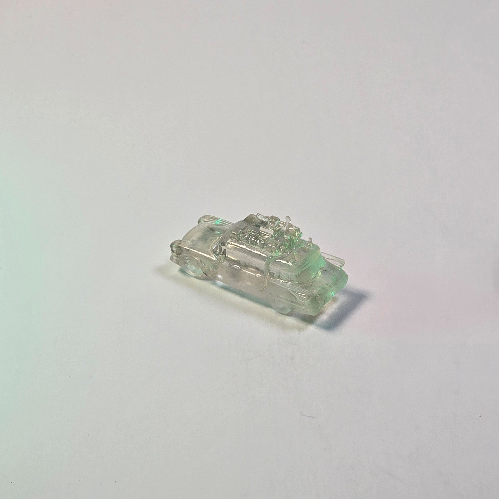Clear Ghostbuster Car – Unpainted Resin for Dioramas & LED Lighting