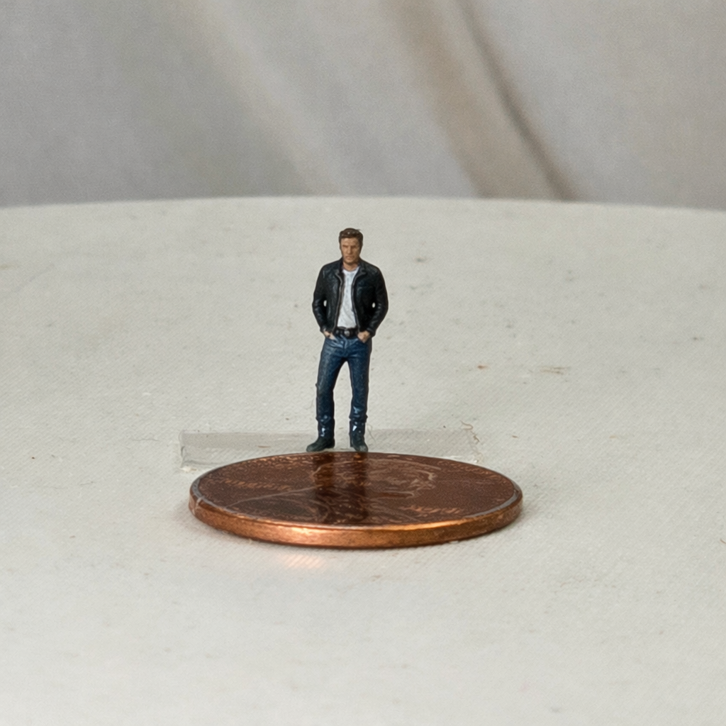 N Scale People – Biker Dude Figure (Unpainted)