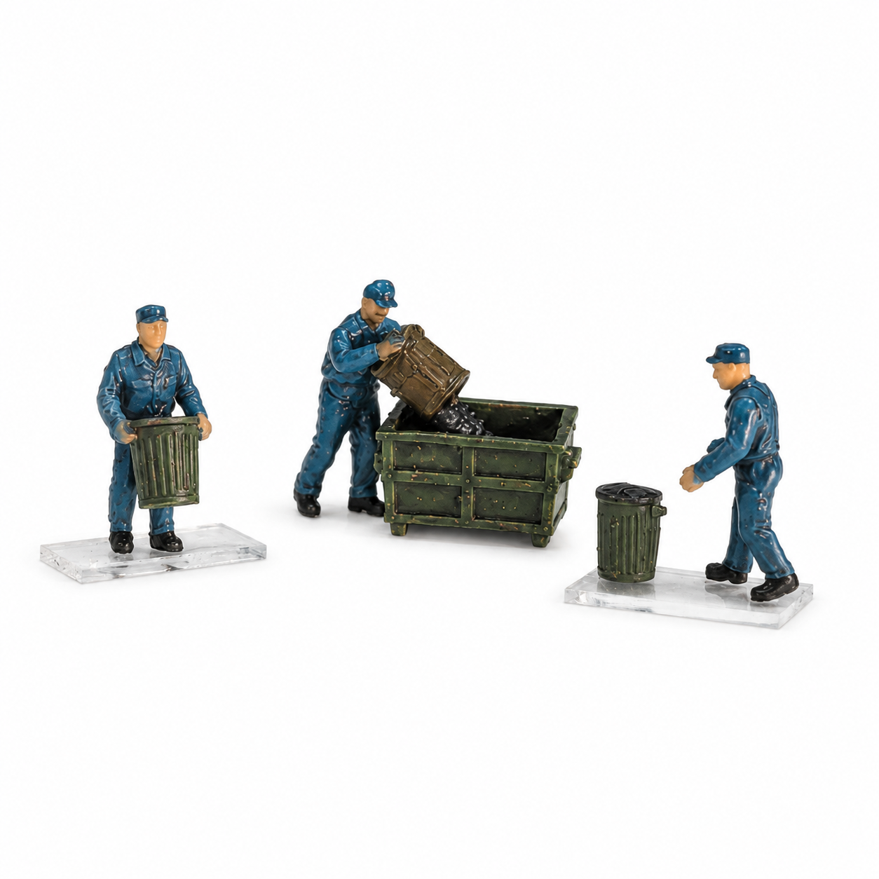 1960s Garbage Truck & Sanitation Crew Story Set – N Scale – Unpainted