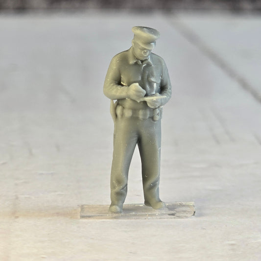 28mm scale Resin Printed Police Ticketman – Diorama, doll houses, scale modelers, camera props, scene building