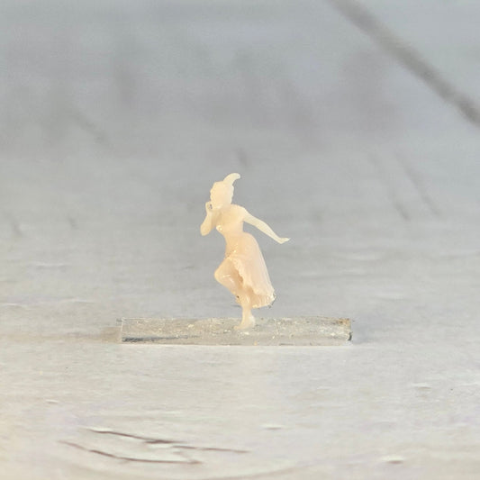 12mm figurine Resin Printed "Trixie Twostep" – Dancing Saloon Girl Diorama, doll houses, scale modelers, camera props, scene building