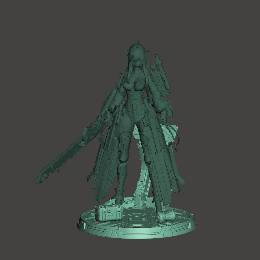 Desk Mate Collectible – Ember Veyra Blade Vanguard – Made-to-Order 90mm Resin Figure