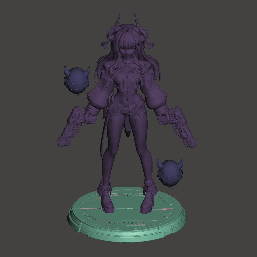 Desk Mate Collectible – Yvonne Demon Trickster – Made-to-Order 90mm Resin Figure