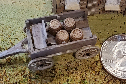 N scale Keg Barrels 3D printed for Model Trains also used for Dioramas, Western's, Miniature, War gaming, Dollhouses, Displays, 5 pk