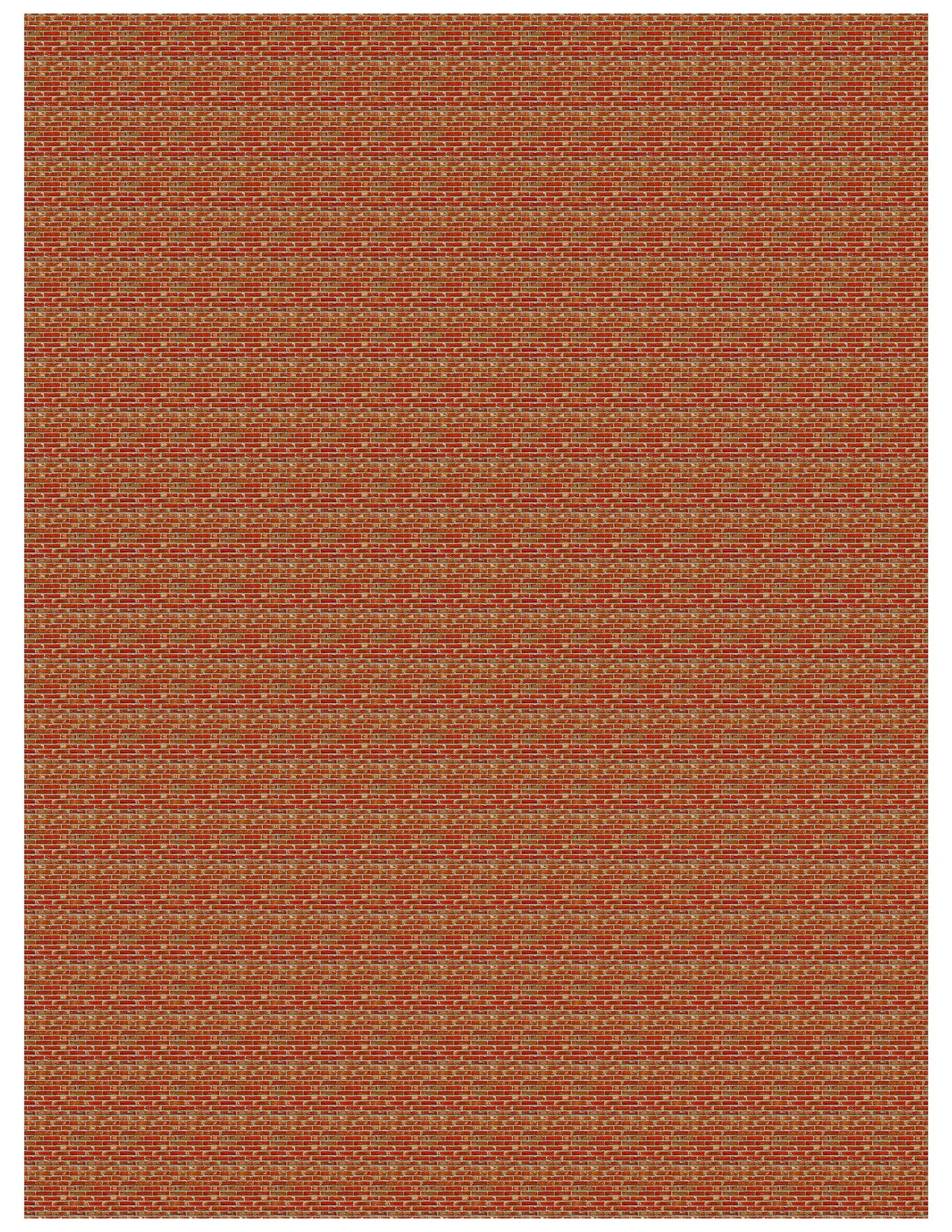 Instant Download N scale Brick wallpaper-8 1/2" x 11 PDF Seamless texture for Dollhouse, Dioramas, Model Trains, gaming, roads, skins
