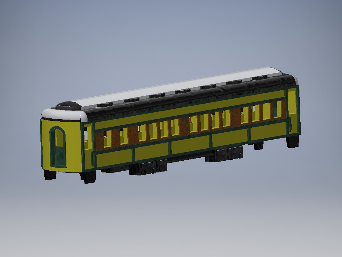N scale Passenger Coach car 3D printed unassembled  Perfect for gifts, layouts, dioramas, dollhouses, war gamming, model displays, table top