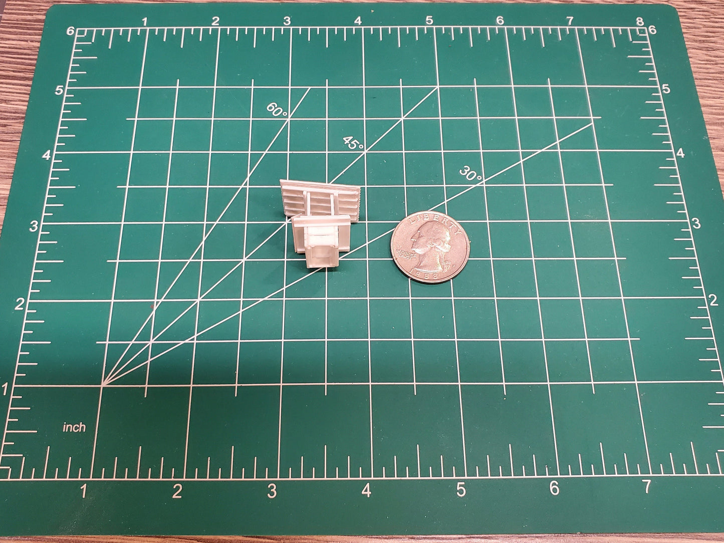 N-scale 3D printed fruit stand kit (1:160) for dioramas, model trains, dollhouses, landscapes - unpainted, war gaming, displays, miniatures.