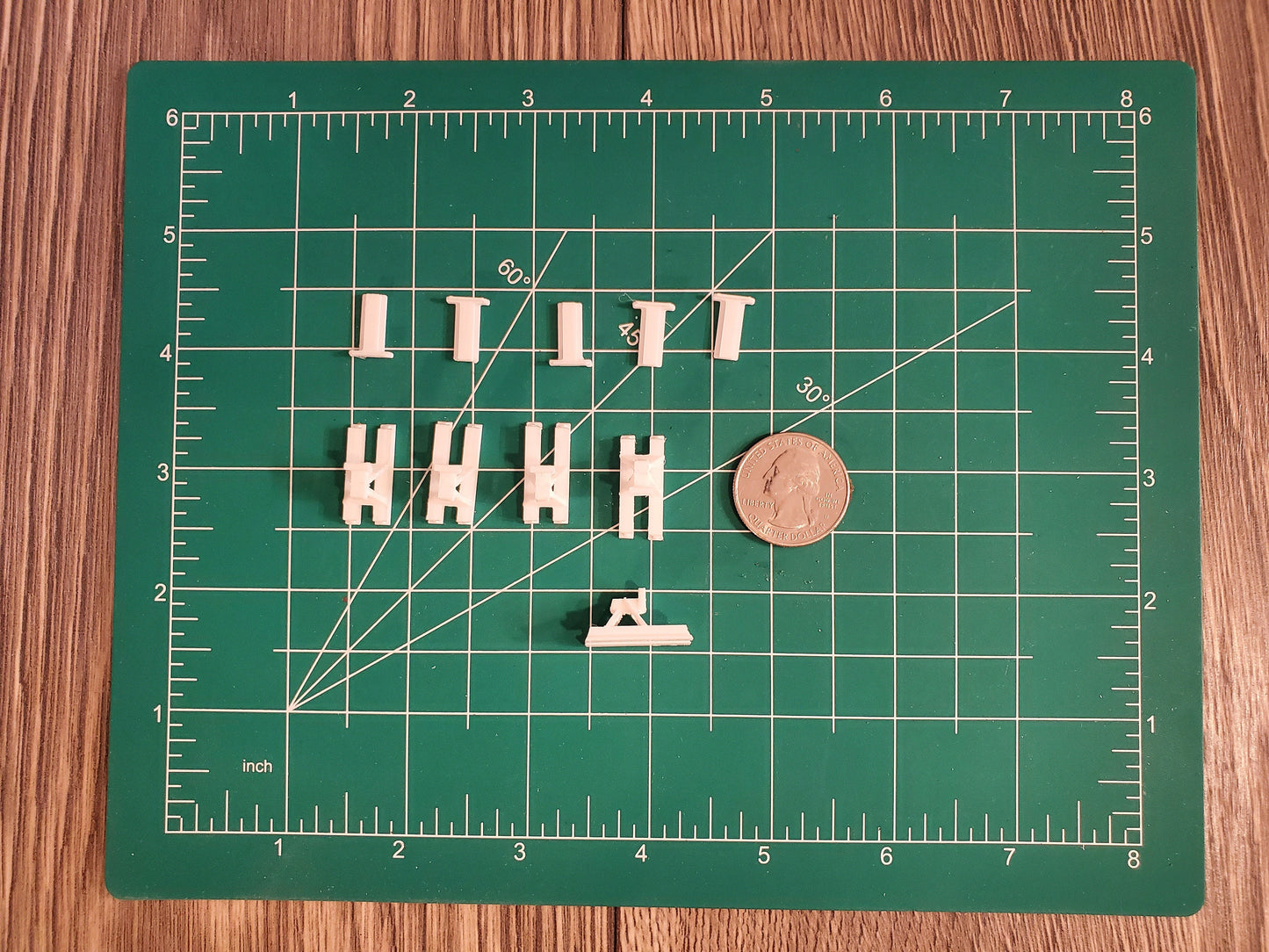 N scale 3D printed plastic model N Scale  Locking track bumpers- Dioramas-Terrain-Model trains-Landscapes-Miniatures. Set of 5 with locks.