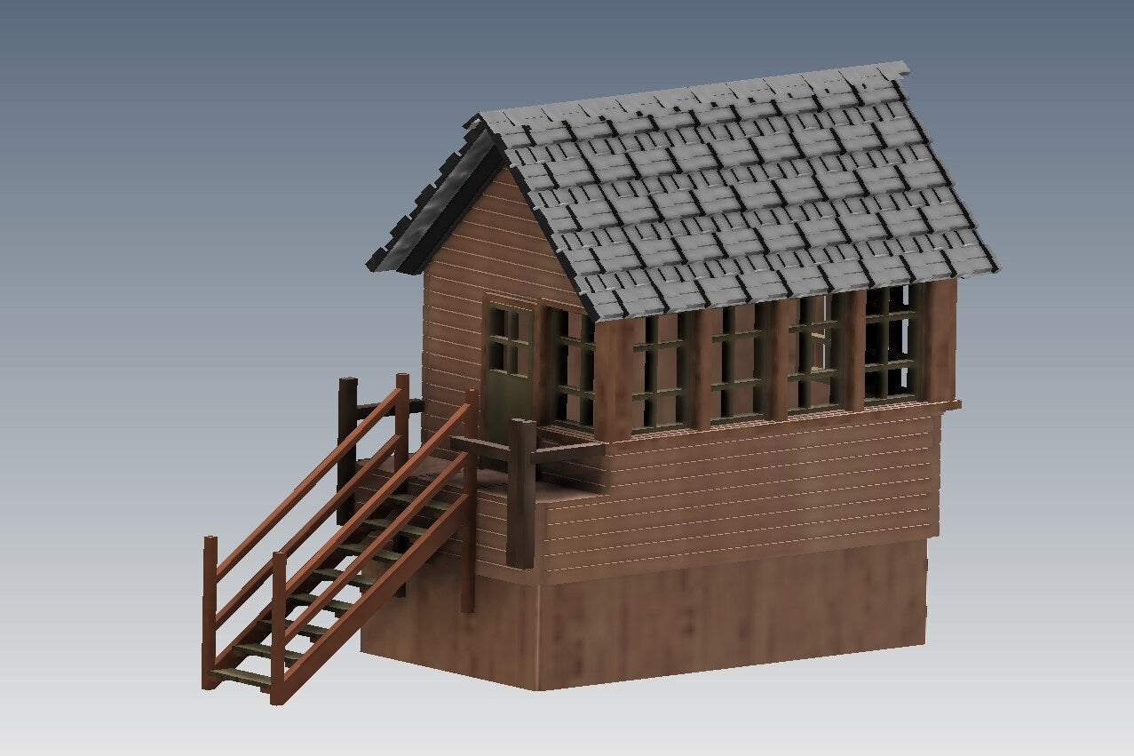N scale 3D printed Signal Box Tower Kit. Unpainted w/ instructions for Dioramas, Terrain, War gaming, Dollhouse, Miniatures, Model trains