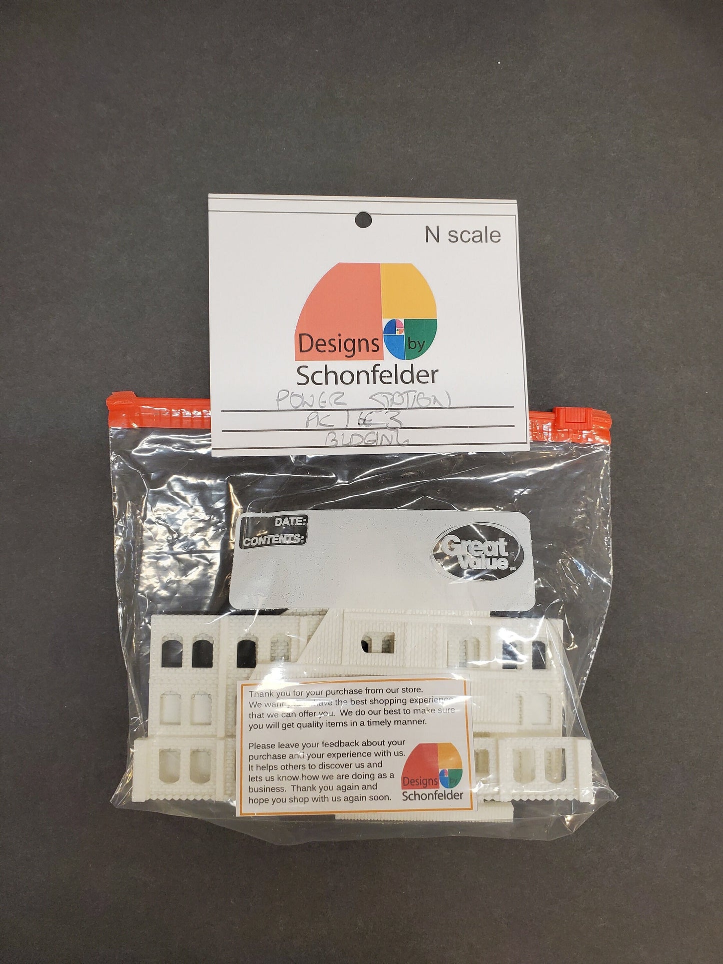 N Scale Power Plant Model Kit  3D Printed, Unpainted with Instructions