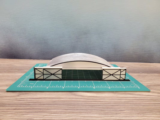 N scale 3D-printed plastic model kit Aircraft hanger kit with detailed instructions and sliding doors. Perfect for dioramas, & model trains.