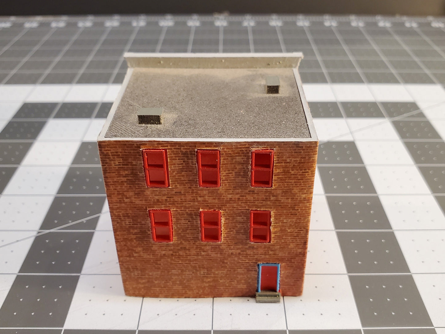 Ready-Built N scale Built up structure Old City hotel building ready to install for your model train layout.