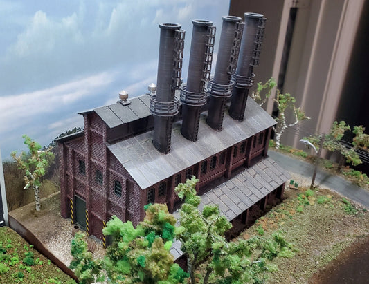 N Scale Power Plant Model Kit  3D Printed, Unpainted with Instructions