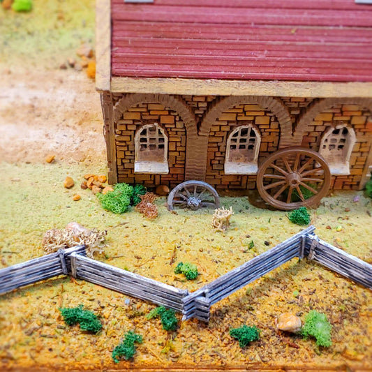 N Scale Split Rail Fence Set  30 Unpainted 3D Printed Pieces for Pioneer Barnyards, Dioramas, Model Trains, Dollhouses & Wargaming