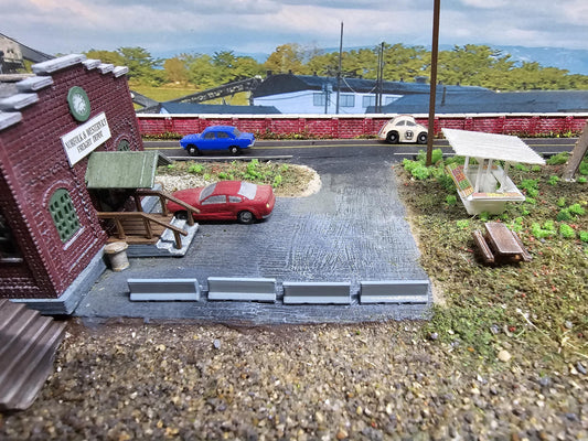 N scale concrete jersey barrier 3D printed for Pioneer Barnyard styles, Dioramas, trains Dollhouse Miniatures War Craft UNPAINTED set of 20