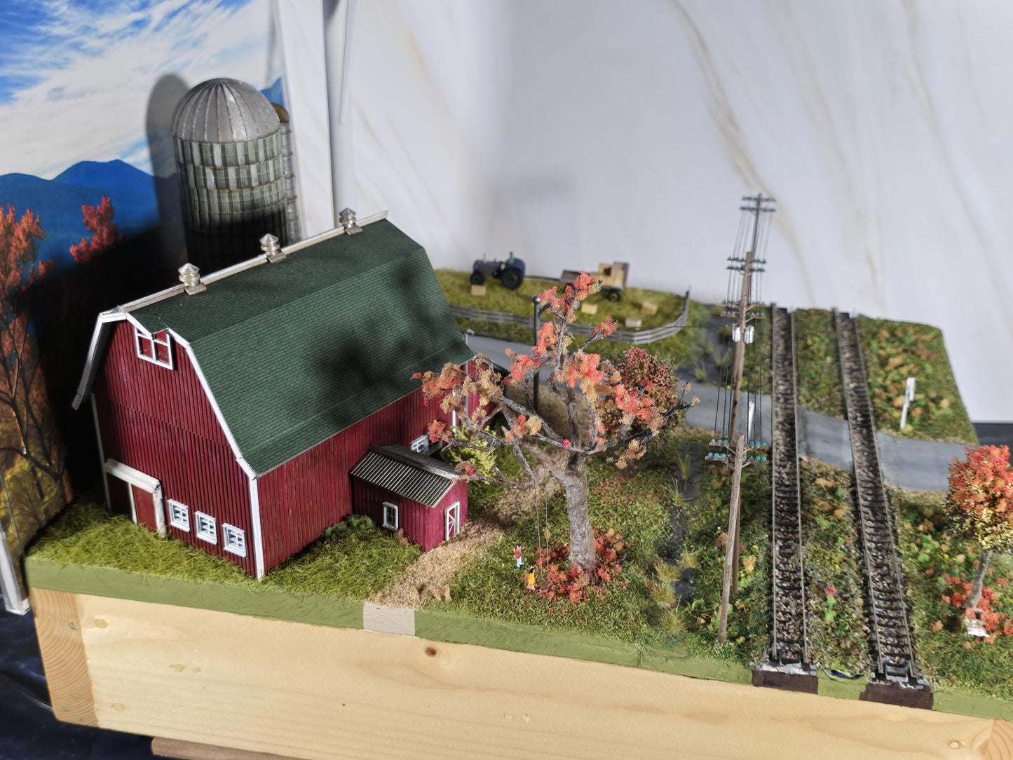 Custom Display with motorized Wind Turbine Diorama! A Showstopper for Layouts, Collectors, Displays,  collection pieces, desktop display