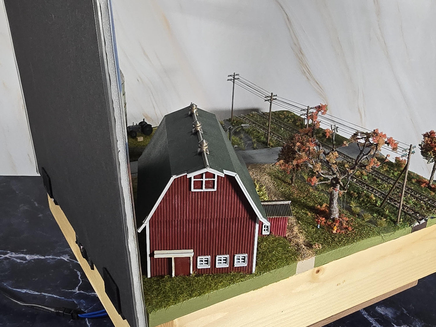 Custom Display with motorized Wind Turbine Diorama! A Showstopper for Layouts, Collectors, Displays,  collection pieces, desktop display