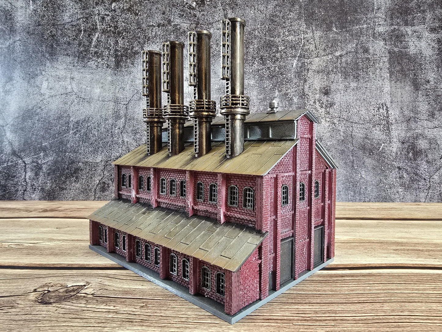 Pre Order Ready Built Power Plant Factory N Scale Building Model Railroad Layouts - with Lights, Pre Order Only.  not a Kit