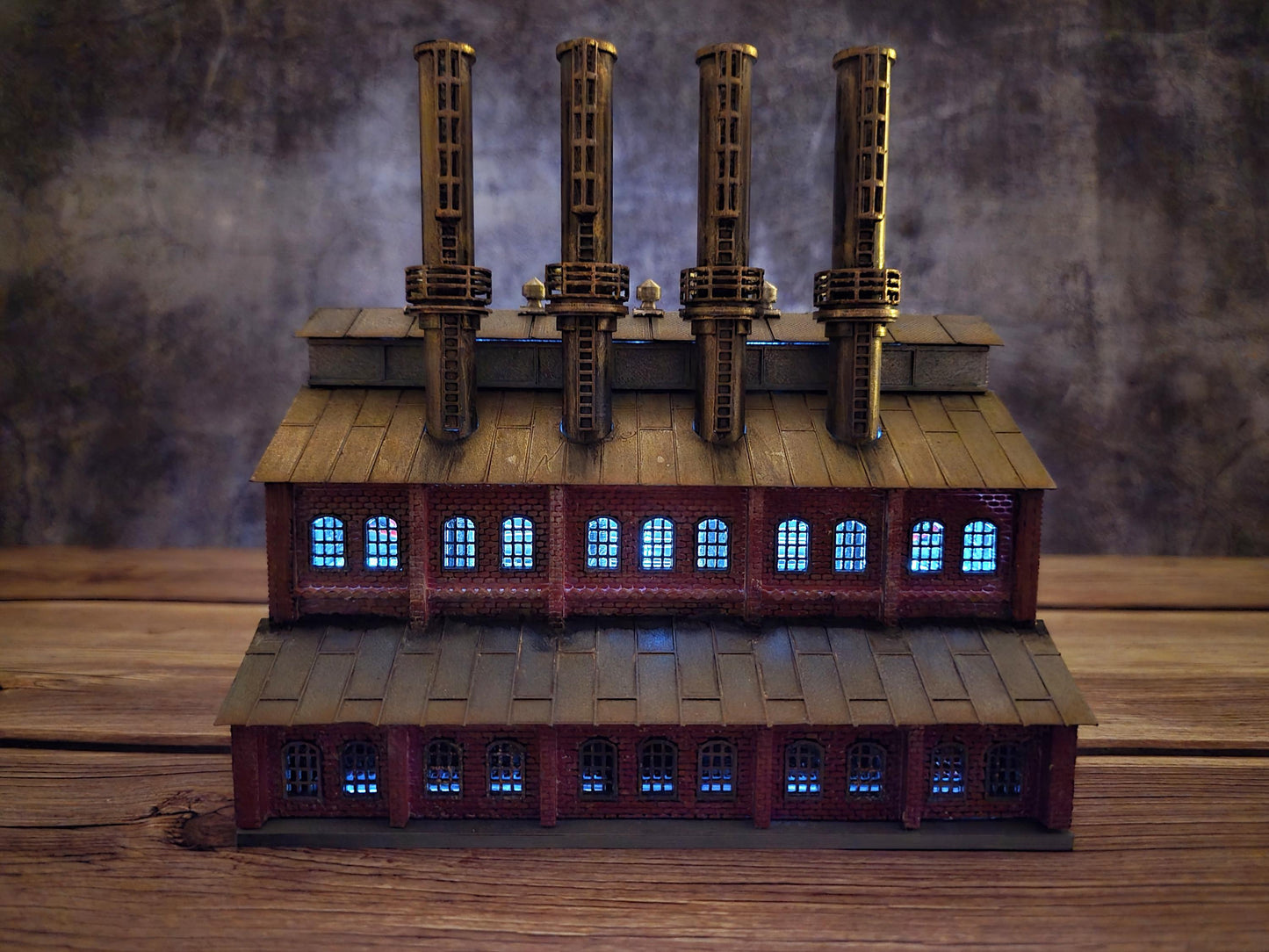 Pre Order Ready Built Power Plant Factory N Scale Building Model Railroad Layouts - with Lights, Pre Order Only.  not a Kit
