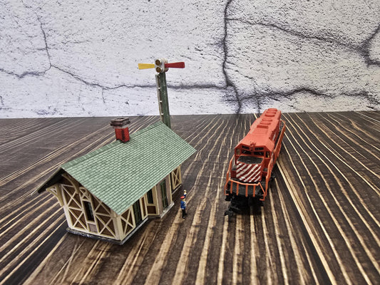 Miniature Monday Special N Scale Ready Built Stewart Depot  Building Model Railroad Layouts, Handcrafted Detailing, Dioramas, Desktop display