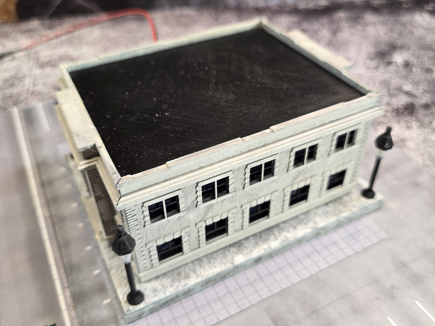 N Scale historic Meriden post office kit  detailed RR model for dioramas, layouts, or desktop display. No lights included.