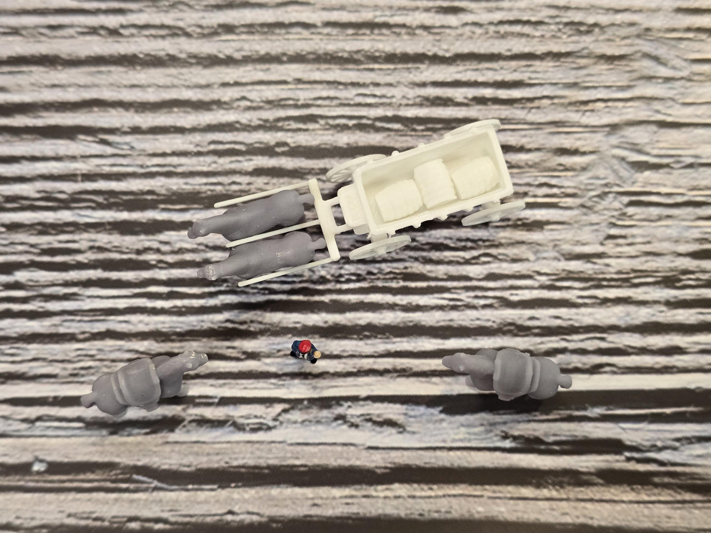 N Scale New detailed  Western Horse and Cart  Resin Printed, Fully Assembled, Unpainted  Perfect for Dioramas, Trains, or Dollhouses