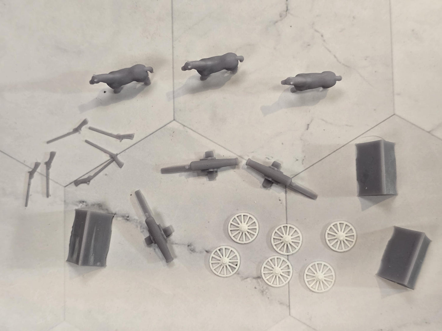 N Scale Civil War Set  Unpainted PLA and Resin Kit with Horses and Supplies  Historical Diorama for Trains, Terrain, or Dollhouses, War