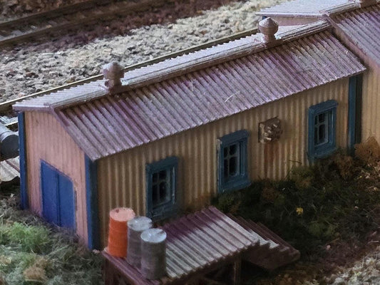 N Scale Unpainted Long Metal Building Kit  Perfect for Dioramas, Terrain & Layouts. Just Paint and Go! Great for Model Train Hobbyists